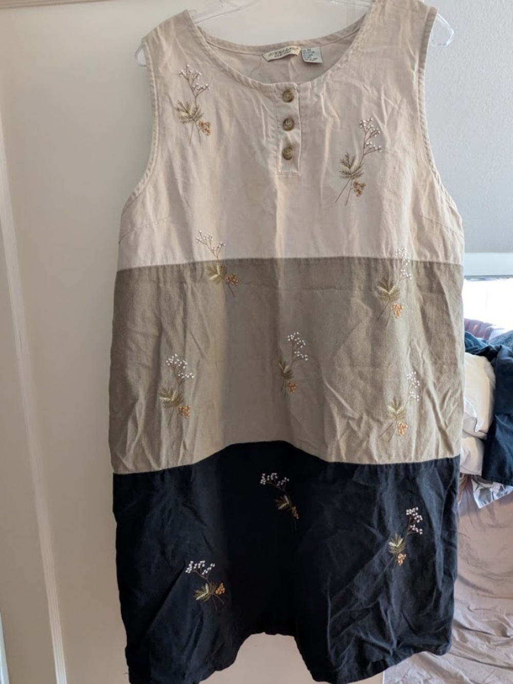 FINAL MARKDOWN! Linen blend Embroidered Dress Women's 2x